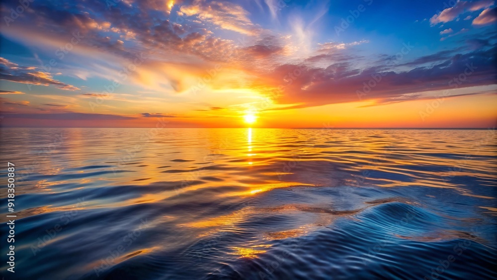 Golden Hour Embrace: A Serene Sunset Over the Tranquil Sea Generative AI Golden Hour Embrace: A Serene Sunset Over the Tranquil Sea Generative AI