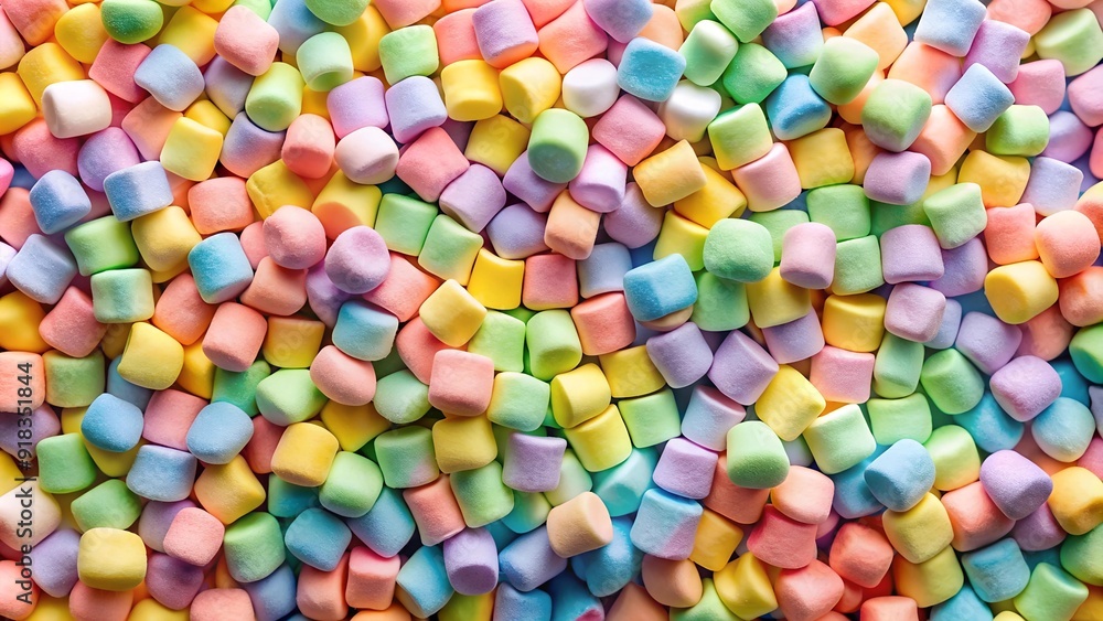 A Symphony of Colors: A Whimsical Rainbow Marshmallow Background Generative AI A Symphony of Colors: A Whimsical Rainbow Marshmallow Background Generative AI