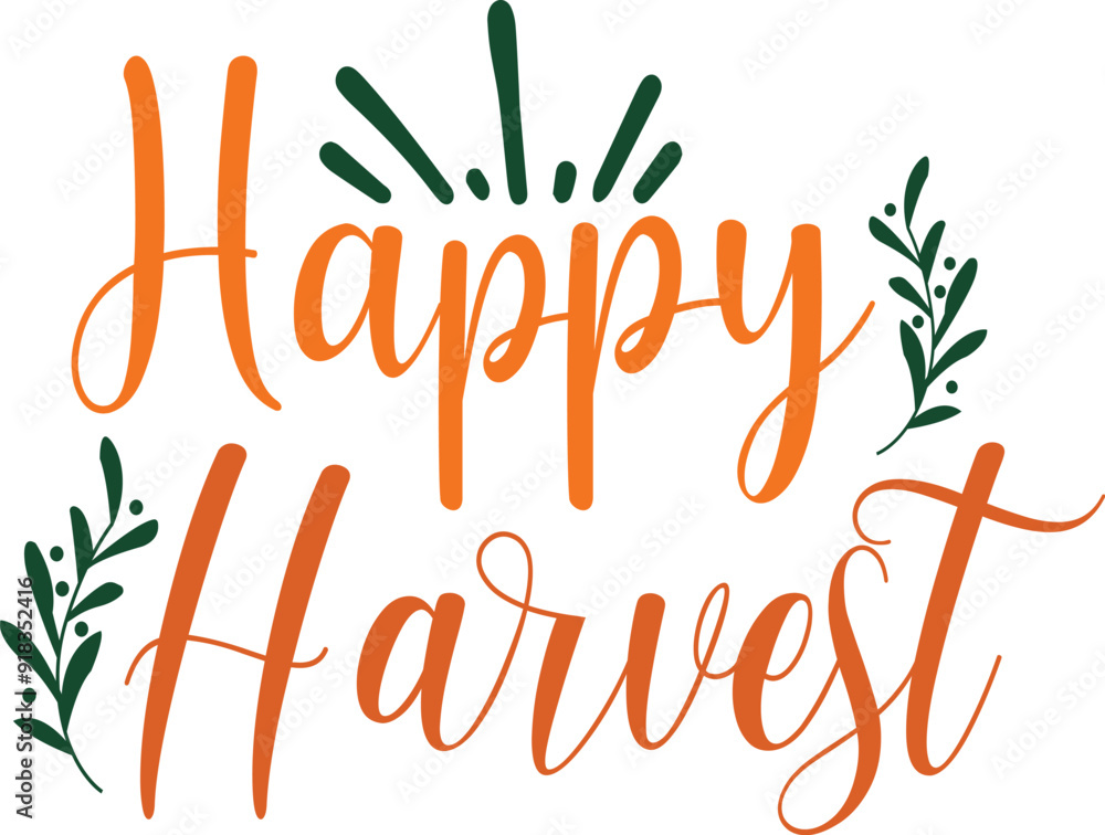 Naklejka premium Fall SVG Typography Vector Design
