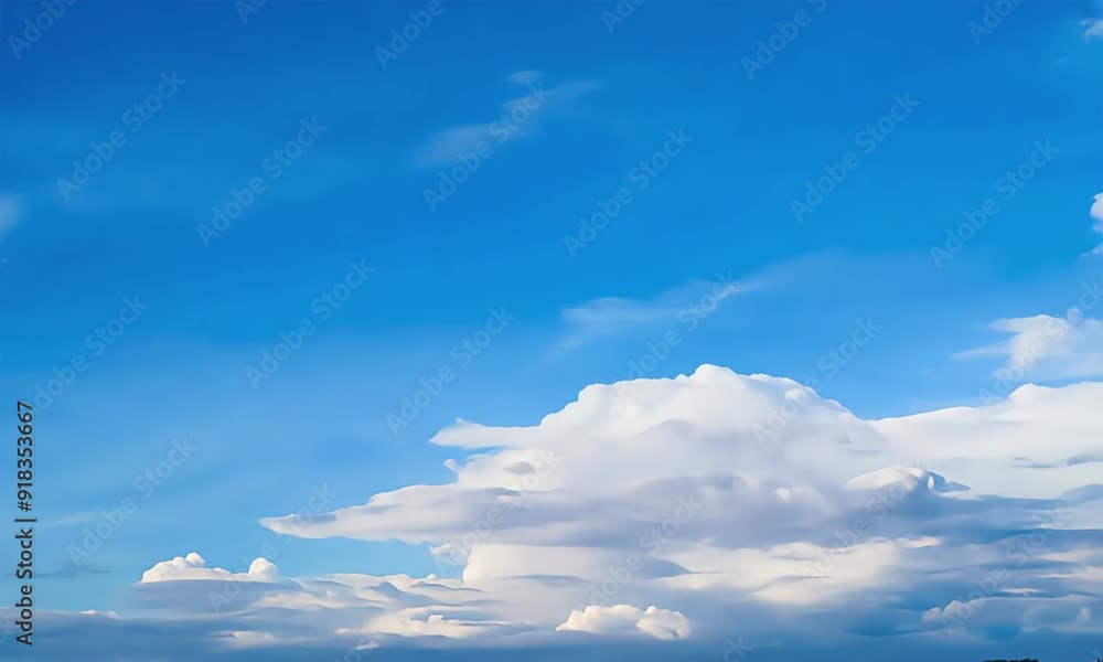 Blue sky with beautiful fluffy clouds time lapse Blue sky with beautiful fluffy clouds time lapse