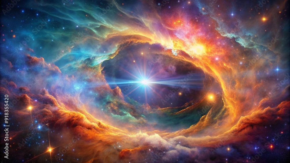 A cosmic dance of stardust and celestial bodies, woven into a tapestry of swirling nebulae. Generative AI A cosmic dance of stardust and celestial bodies, woven into a tapestry of swirling nebulae. Generative AI