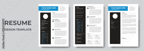 Clean Modern Resume and Cover Letter Layout Vector Template for Business Job Applications, Minimalist resume cv template, Resume design template, cv design, multipurpose resume design