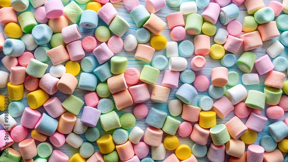A Vibrant and Playful Marshmallow Pattern for a Delightful Background generative AI A Vibrant and Playful Marshmallow Pattern for a Delightful Background generative AI