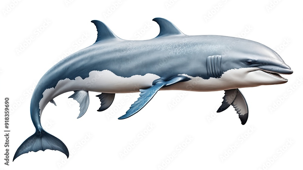 Fototapeta premium Double Dolphin Illustration