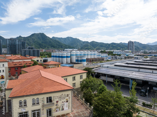 view of hangzhou qiandao lake beer town photo