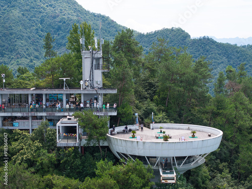 view of sightseeing deck on hill photo