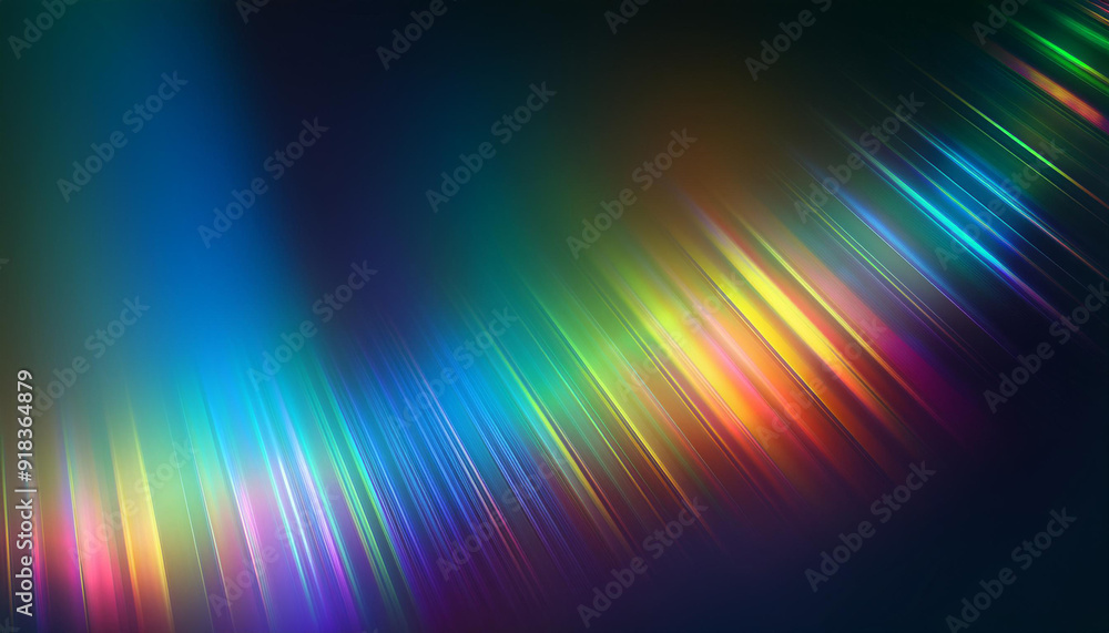 Vibrant Neon Light Spectrum Reflection on a Dark Horizon with Gradient Beams in Blue, Green, Yellow, Orange, and Pink Hues Against a Deep Indigo Background Vibrant Neon Light Spectrum Reflection on a Dark Horizon with Gradient Beams in Blue, Green, Yellow, Orange, and Pink Hues Against a Deep Indigo Background
