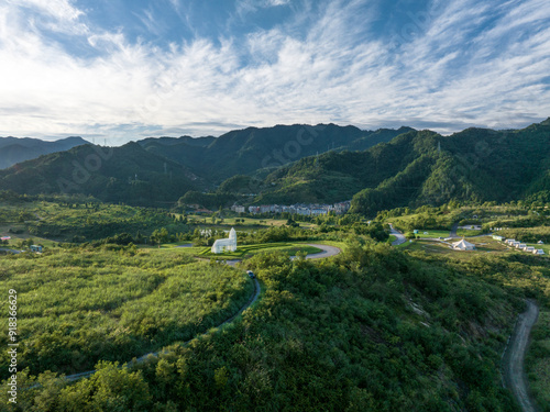 view of green mountain