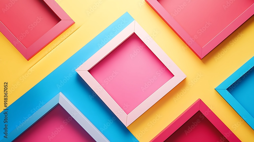 Abstract Geometric Pattern of Colorful Frames Abstract Geometric Pattern of Colorful Frames