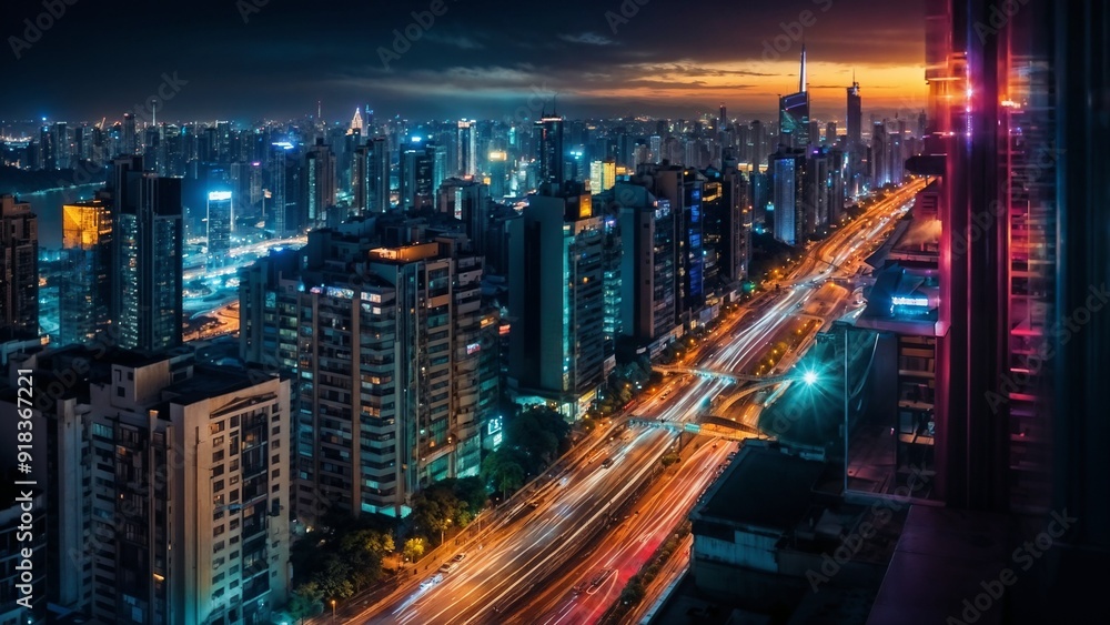 Obraz premium view of the city