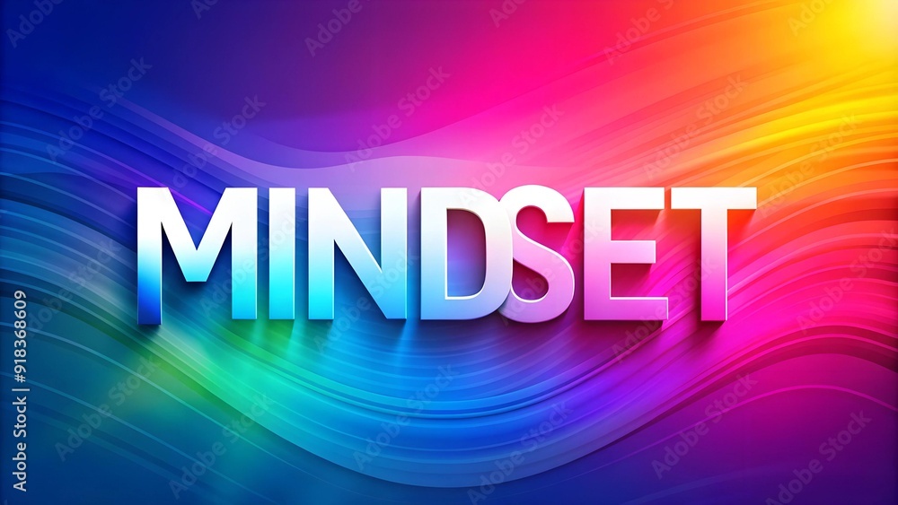 Obraz premium Embrace a Positive Mindset with Bold, Colorful Typography Generative AI