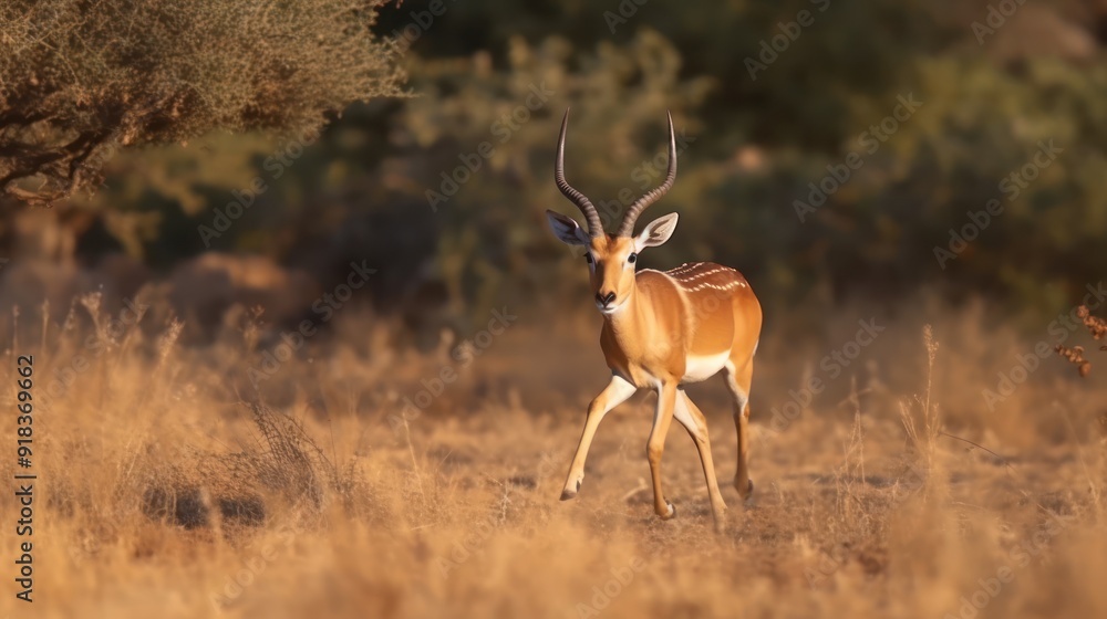 Fototapeta premium Blackbuck Antelope in the Golden Light