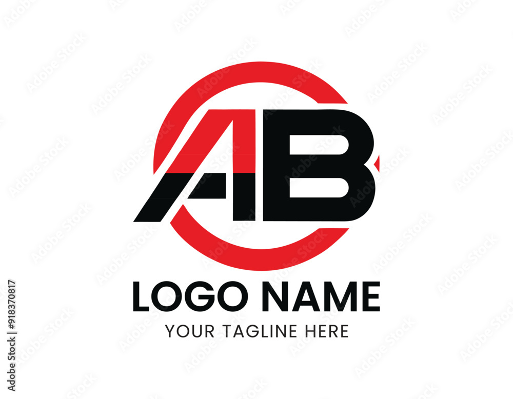 AB Logo Design Vector typography and Creative Letter Logo Concept AB Logo Design Vector typography and Creative Letter Logo Concept