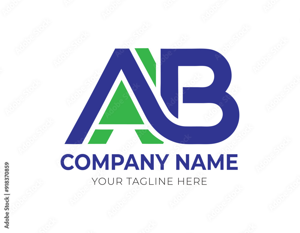 AB Logo Design Vector typography and Creative Letter Logo Concept AB Logo Design Vector typography and Creative Letter Logo Concept