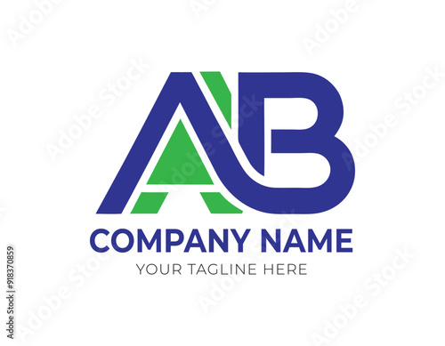 AB Logo Design Vector typography and Creative Letter Logo Concept 
