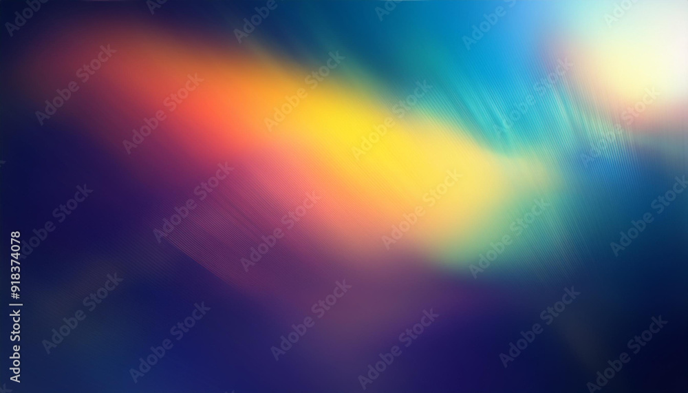 Abstract Ethereal Light Spectrum. Dreamy Rainbow Hues Blending into a Soft, Mystical Glow Across a Deep Blue Gradient Background, Banner for Presentation Abstract Ethereal Light Spectrum. Dreamy Rainbow Hues Blending into a Soft, Mystical Glow Across a Deep Blue Gradient Background, Banner for Presentation