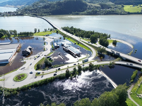 Φωτογραφία Flood in Lillehammer, Norway, Climate change