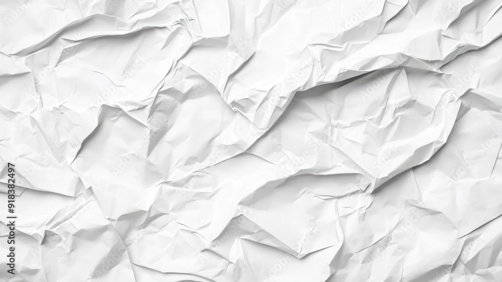 A white poster with a crumpled and creased texture, isolated against a white background, showcasing its wrinkled and uneven surface. A white poster with a crumpled and creased texture, isolated against a white background, showcasing its wrinkled and uneven surface.