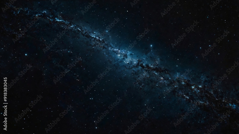 Fototapeta premium a dark background with a web of stars and galaxies
