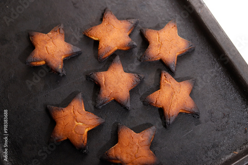 star-shaped cookies with burnt ends photo