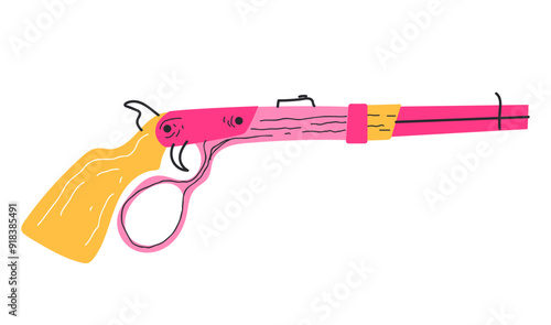 Valokuva Pink glamour gun revolver western isolated concept