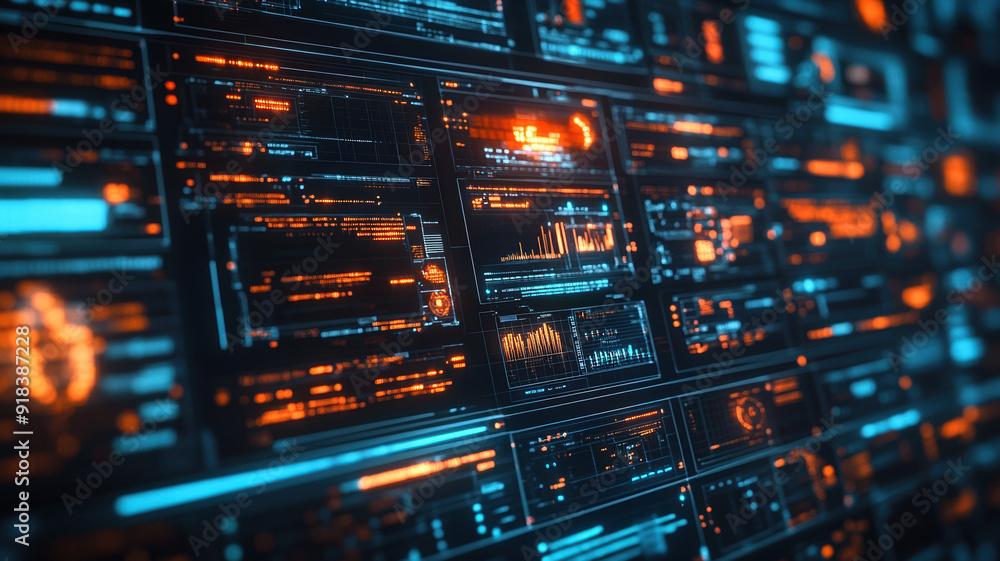 An image showcasing multiple layers of data processing and interface screens, arranged in a complex, detailed manner against a dark background. An image showcasing multiple layers of data processing and interface screens, arranged in a complex, detailed manner against a dark background.