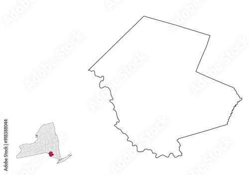 Sullivan County map. New York map. USA photo