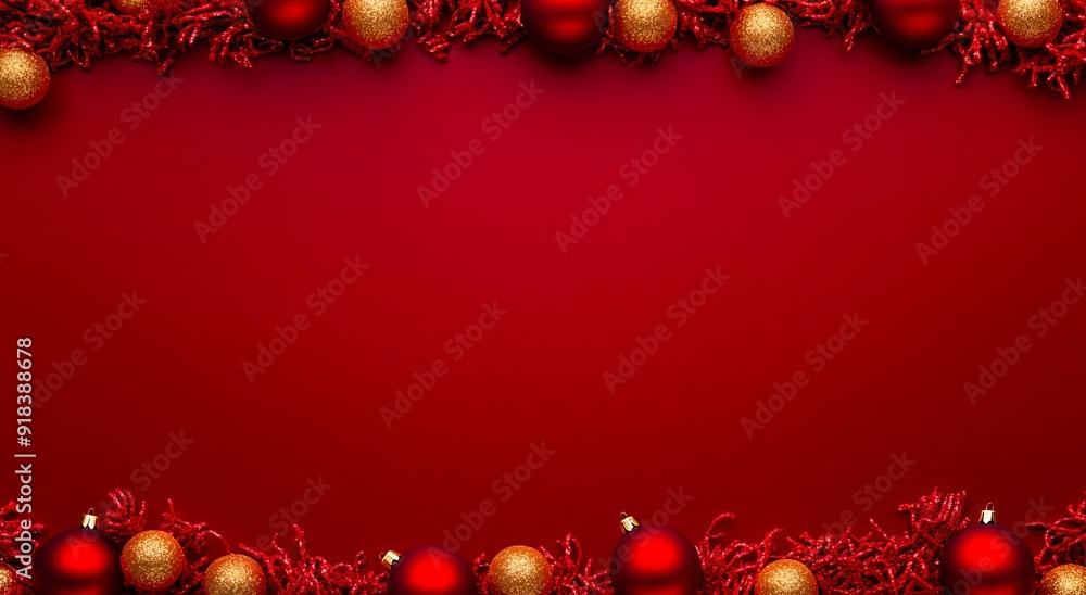A red background with red and gold ornaments on it A red background with red and gold ornaments on it
