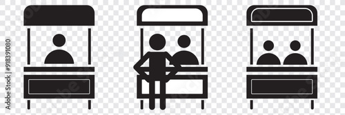 Sales booth icon Vector illustration, EPS10.