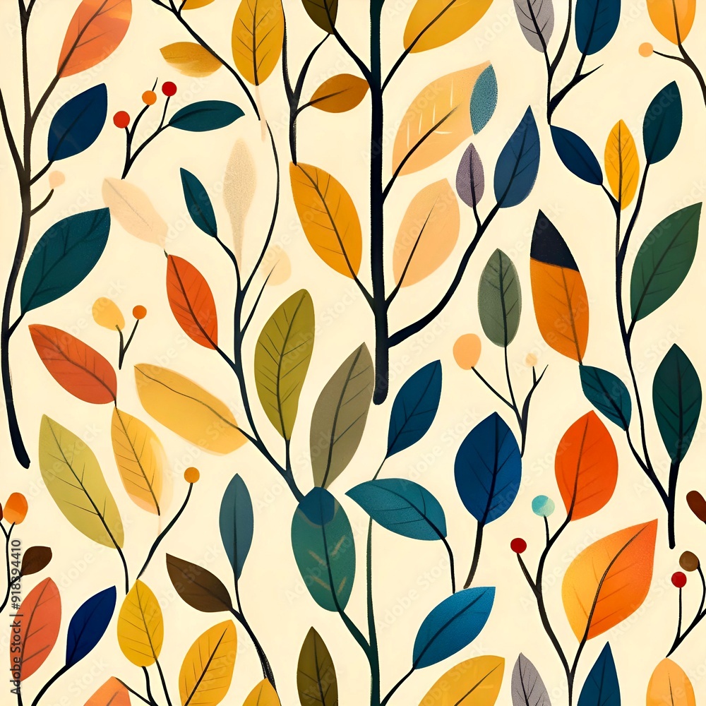 seamless background with leaves seamless background with leaves