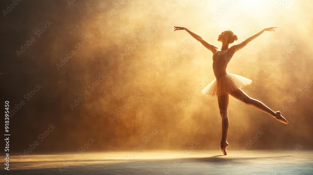 A graceful ballet dancer performs in a dramatic, illuminated setting, showcasing elegance and beauty in motion. A graceful ballet dancer performs in a dramatic, illuminated setting, showcasing elegance and beauty in motion.