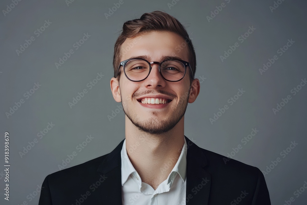 A Smiling Man Wearing Glasses and a Suit A Smiling Man Wearing Glasses and a Suit