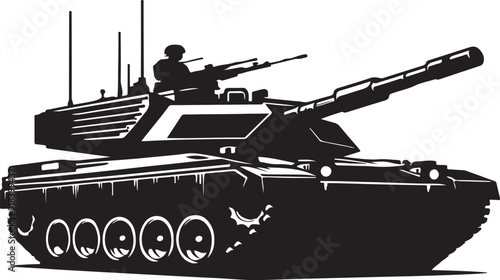 army tanker silhouette vector style