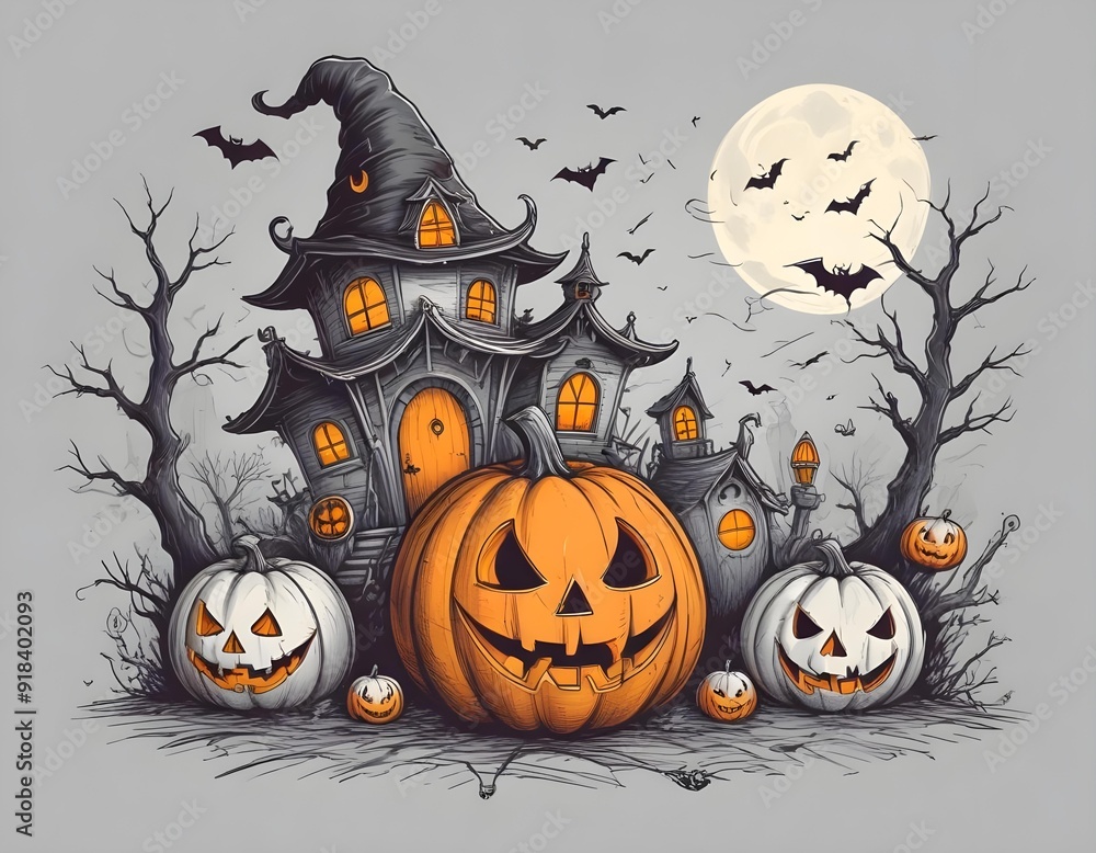 Halloween design vector for t-shirt design Halloween design vector for t-shirt design