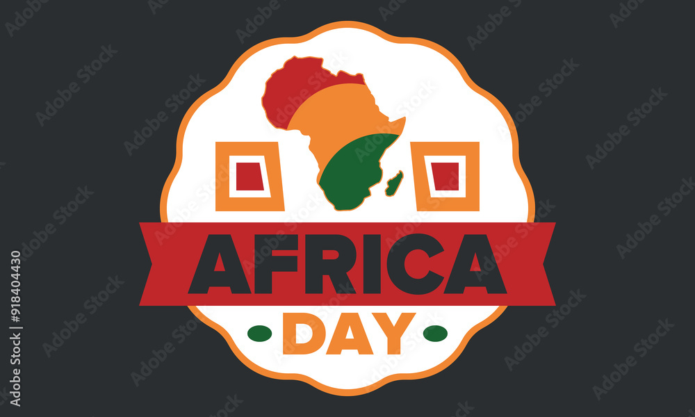 Fototapeta premium Africa Day. Happy African Freedom Day and Liberation Day. Celebrate annual on the African continent and around the world. African pattern. Poster, card, banner and background. Vector illustration