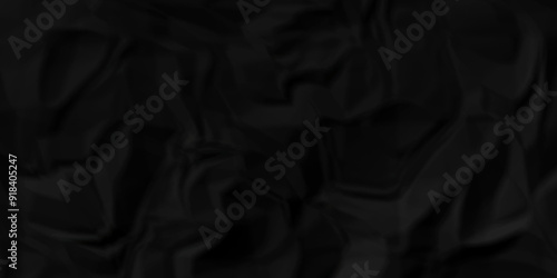 Black crumple crinkled ripped empty paper texture. surface cardboard dark retro distressed wrinkled care grungy backdrop texture.