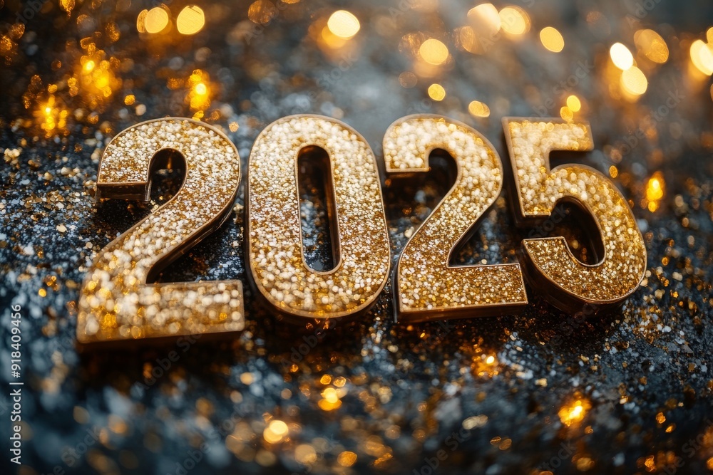 Golden Glitter 2025: Sparkling New Year's Celebration Golden Glitter 2025: Sparkling New Year's Celebration