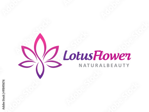 Lotus Flower logo symbol or icon template