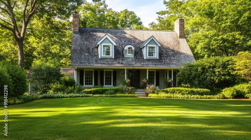 Classic Cape Cod home with a neat yard and ample space for copy