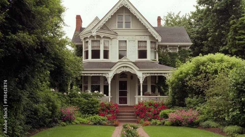 Classic Victorian home with a charming garden and ample copy space Classic Victorian home with a charming garden and ample copy space