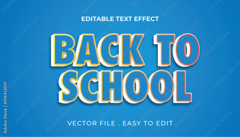 back to school typography Editable text effect 3d style premium vector design back to school typography Editable text effect 3d style premium vector design