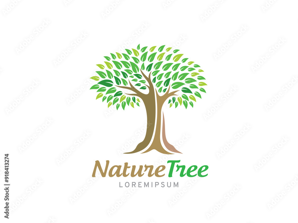 Obraz premium Nature tree logo symbol or icon template