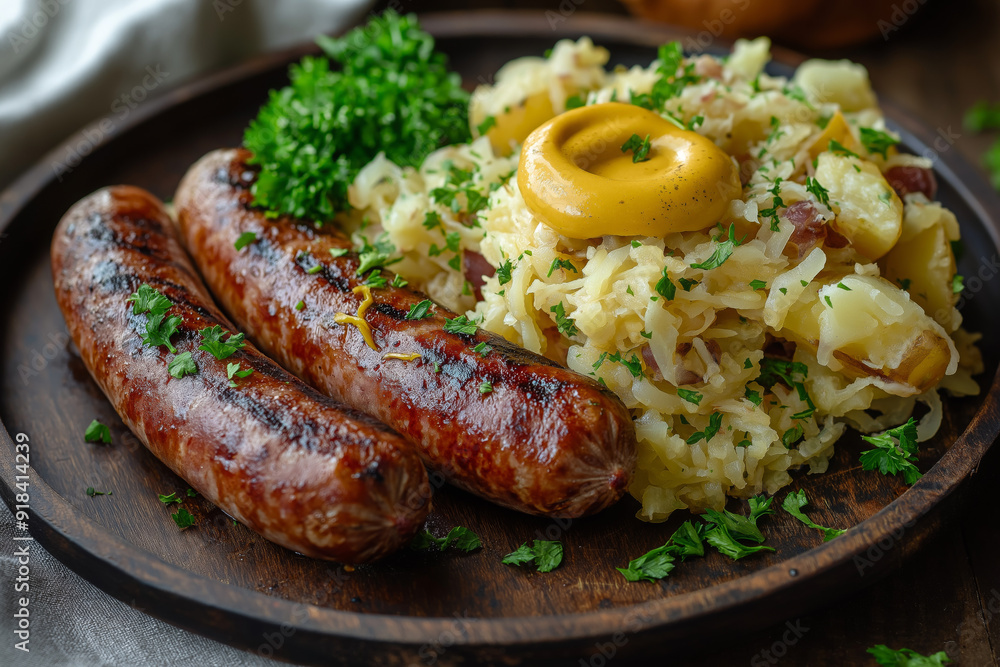 Grilled Bratwurst with Sauerkraut and Potato Salad: A Taste of German Tradition Grilled Bratwurst with Sauerkraut and Potato Salad: A Taste of German Tradition