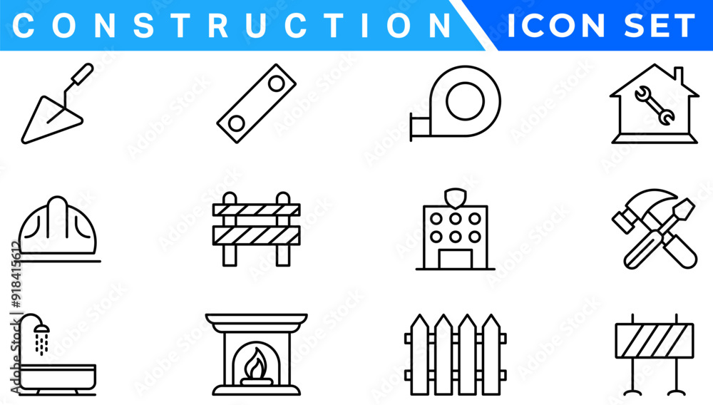 construction icon element set. Containing crane, building, land, excavator, maintenance, contractor, worker, architecture and more. Solid icons vector collection. construction icon element set. Containing crane, building, land, excavator, maintenance, contractor, worker, architecture and more. Solid icons vector collection.