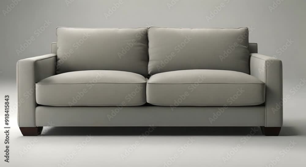 grey sofa couch against a white background