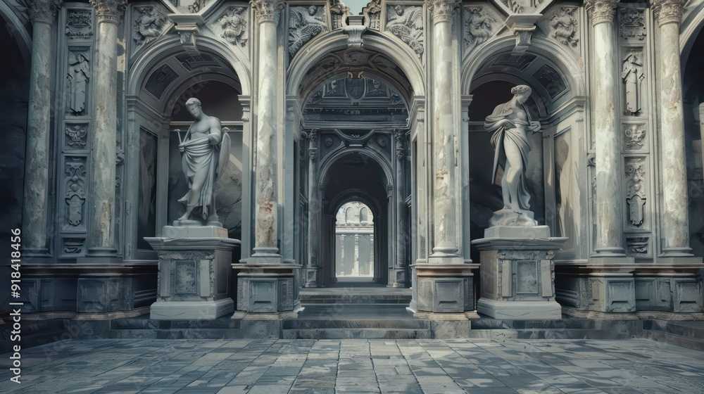 Ancient Architecture with Statues Ancient Architecture with Statues
