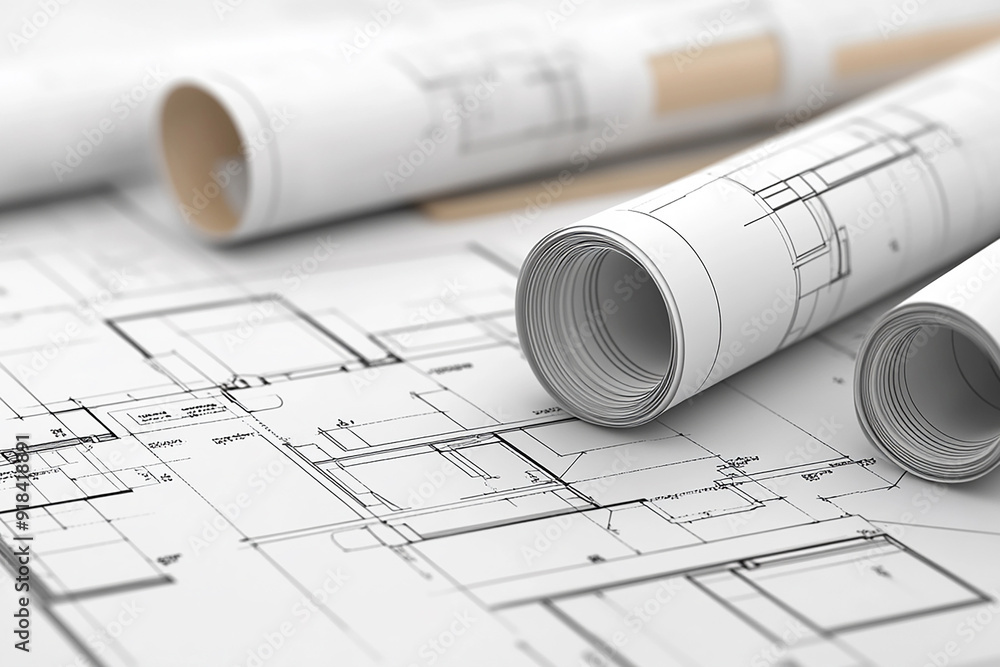 Architects concept,eco project house,Retrofit movement,engineer architect designer working drawing sketch plans blueprints and making construction eco model Architects concept,eco project house,Retrofit movement,engineer architect designer working drawing sketch plans blueprints and making construction eco model