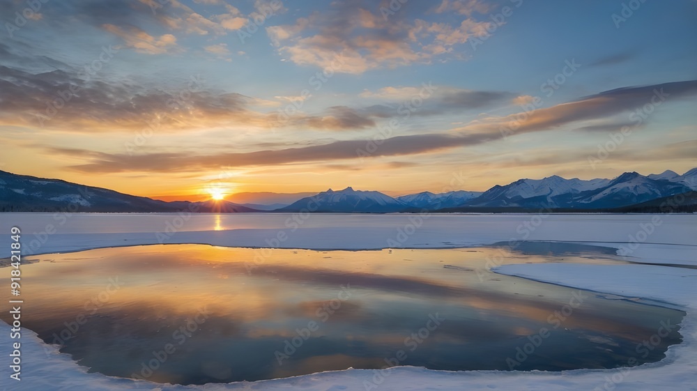 Obraz premium sunrise over the river