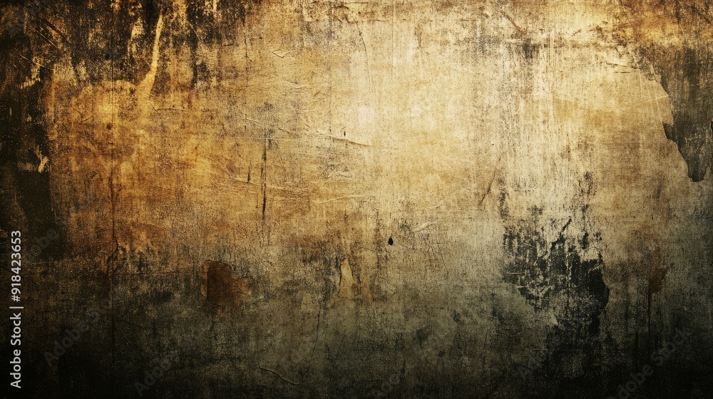 Obraz premium grunge background, Abstract Artistic Background, Textured Brown Paint on Wall with Bold Brushstrokes