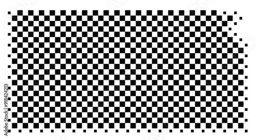 Abstract Map of the State Kansas (US) showing the territory with a pattern of black squares like a chessboard